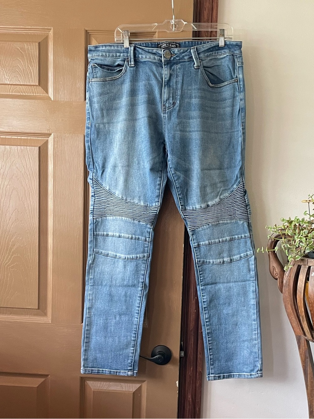 Fire and Rain Men's Moto Jeans
